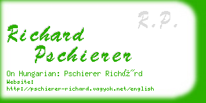 richard pschierer business card